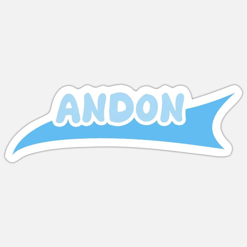 First name Andon - Sticker size S (10 x 10 cm) - white matte