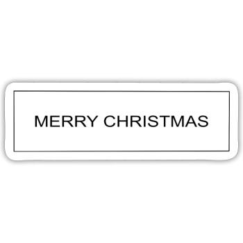 MERRY CHRISTMAS - Sticker Größe S (10 x 10 cm) - Mattweiß - Vorne
