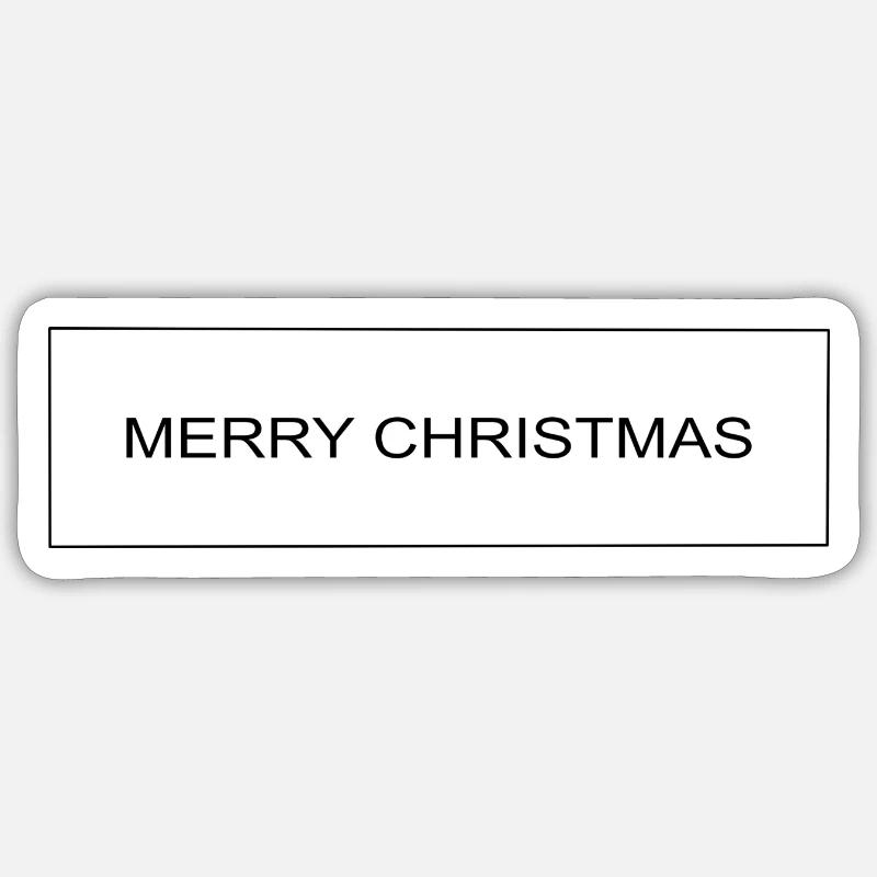 JOYEUX NOËL - Sticker taille S (10 x 10 cm) - blanc mat