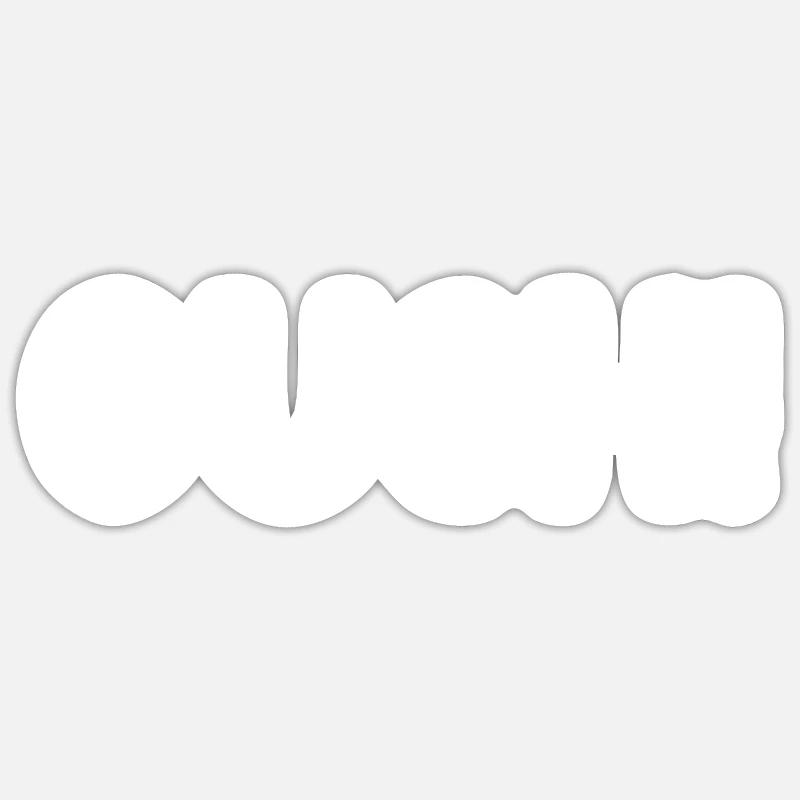 Ouch! Funny statement - Sticker size S (10 x 10 cm) - white matte