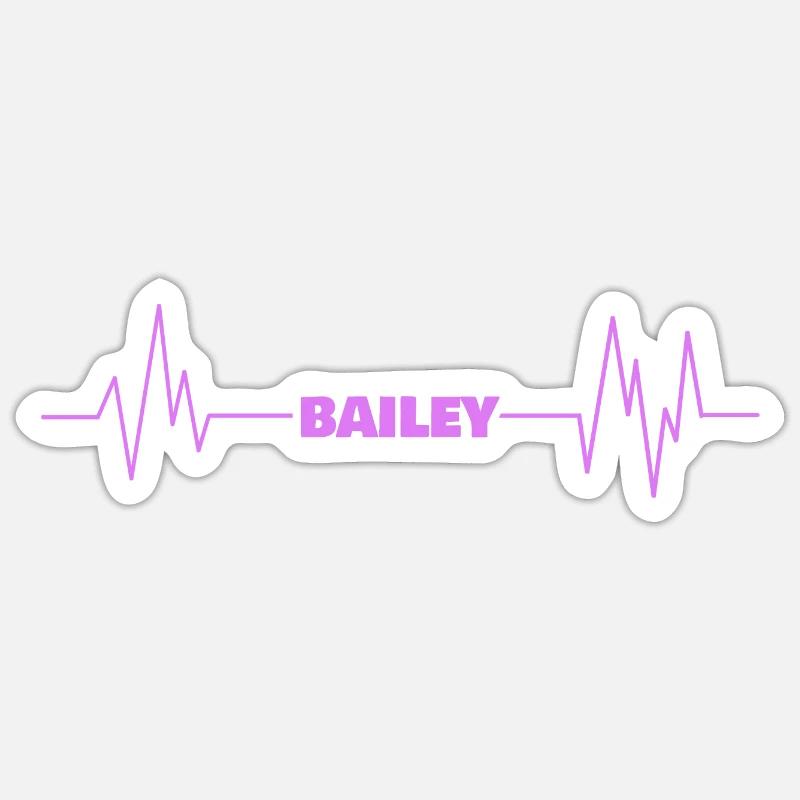 First name Bailey - Sticker size S (10 x 10 cm) - white matte