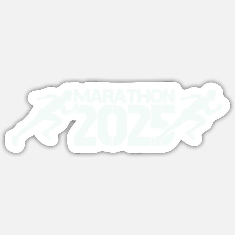 Marathon 2025 - Sticker size S (10 x 10 cm) - white matte