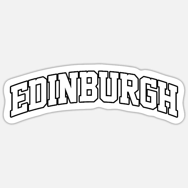 Edinburgh logo: Elegant collegiate design Sticker size S (10 x 10 cm)