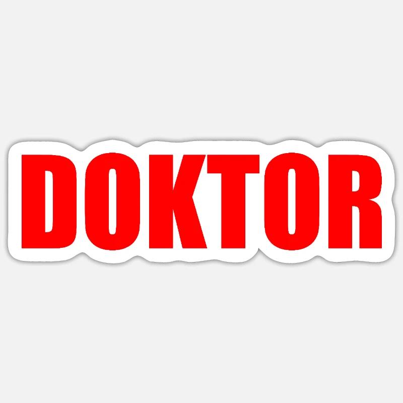 Doktor - Sticker Größe S (10 x 10 cm) - Mattweiß