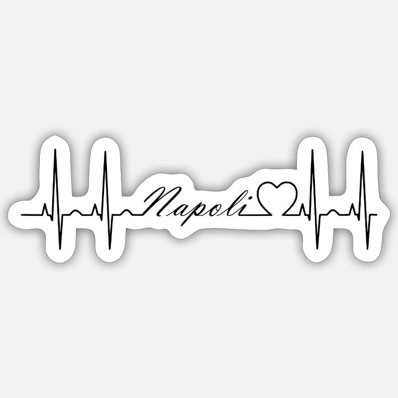 Napoli - Sticker taille S (10 x 10 cm) - blanc mat