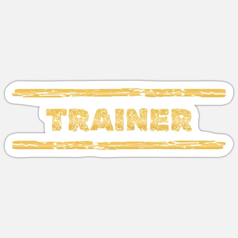Trainer als Beruf - Sticker Größe S (10 x 10 cm) - Mattweiß
