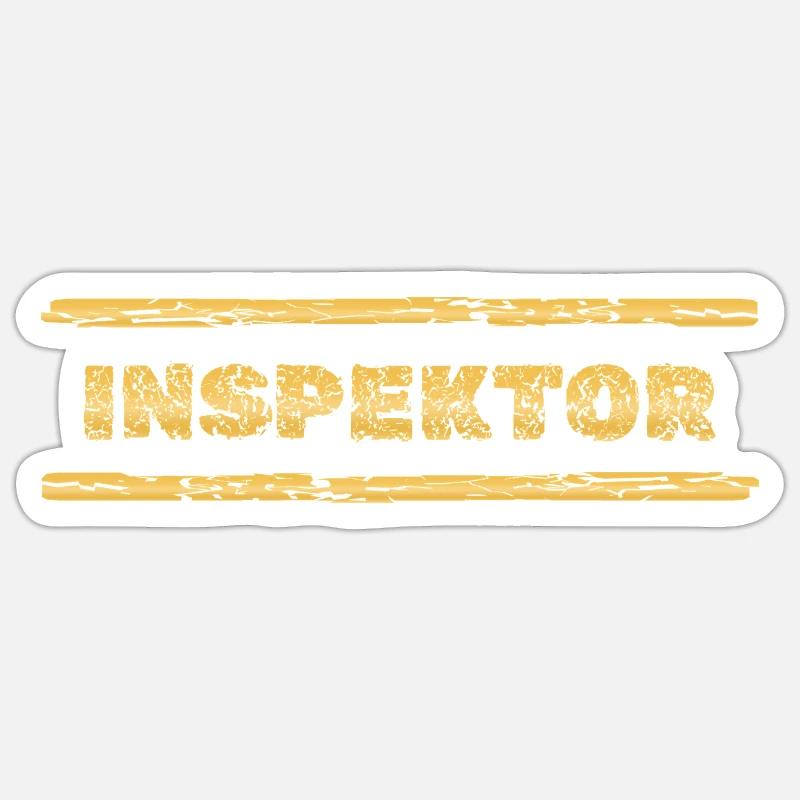L’inspecteur en tant que profession - Sticker taille S (10 x 10 cm) - blanc mat