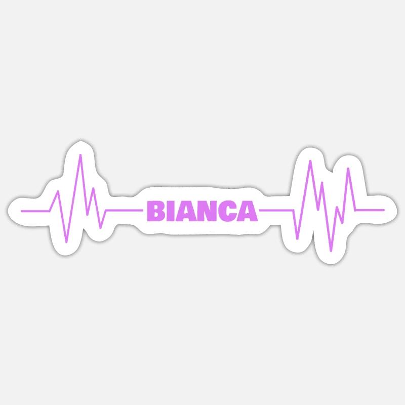 First name Bianca - Sticker size S (10 x 10 cm) - white matte