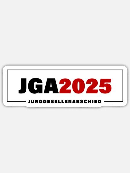 Jga 2025 Junggesellenabschied Bräutigam - Sticker Größe S (10 x 10 cm) - Mattweiß