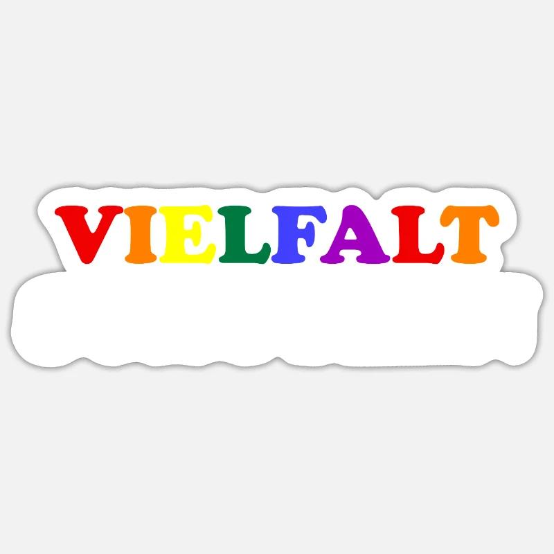 Vielfalt Schützen - Sticker Größe S (10 x 10 cm) - Mattweiß