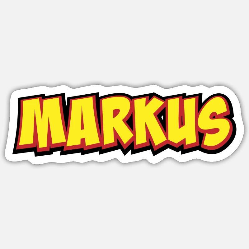 Cadeau Prénom Markus - Sticker taille S (10 x 10 cm) - blanc mat