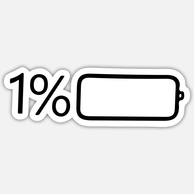 1 pour cent de puissance Sticker taille S (10 x 10 cm)