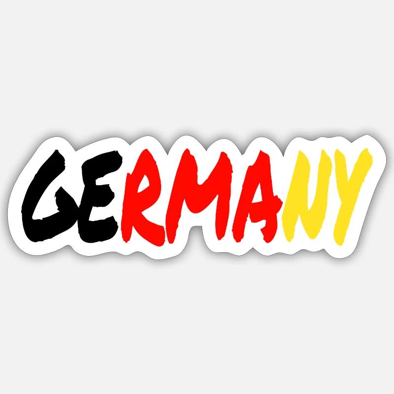 GERMANY Gradient Pinsel-Look - Sticker Größe S (10 x 10 cm) - Mattweiß