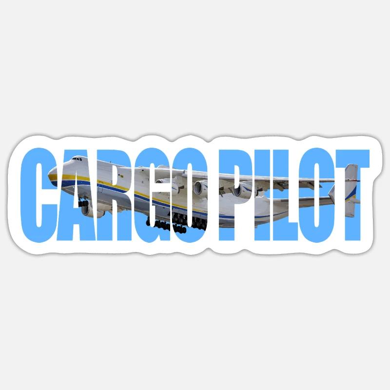 Cargo pilot An-225 - Sticker size S (10 x 10 cm) - white matte