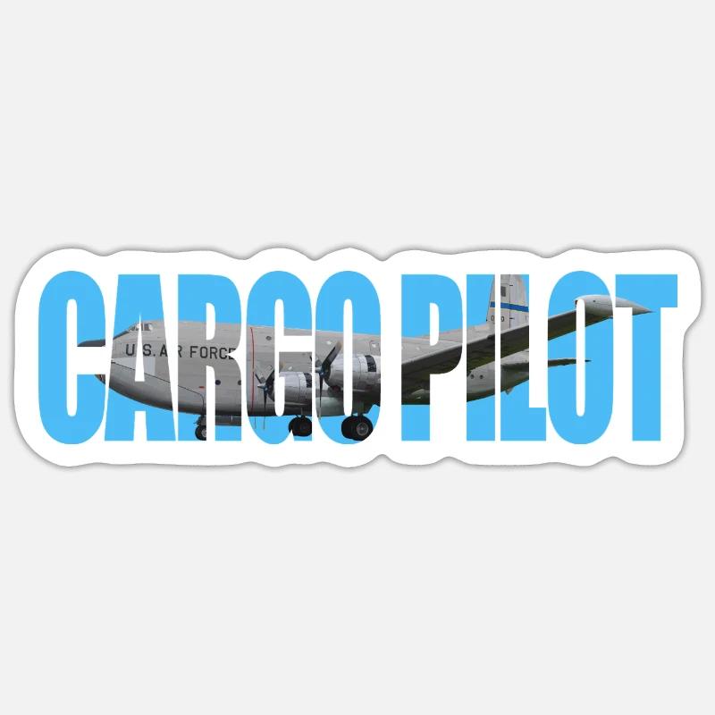 Cargo pilot C-124C - Sticker Größe S (10 x 10 cm) - Mattweiß