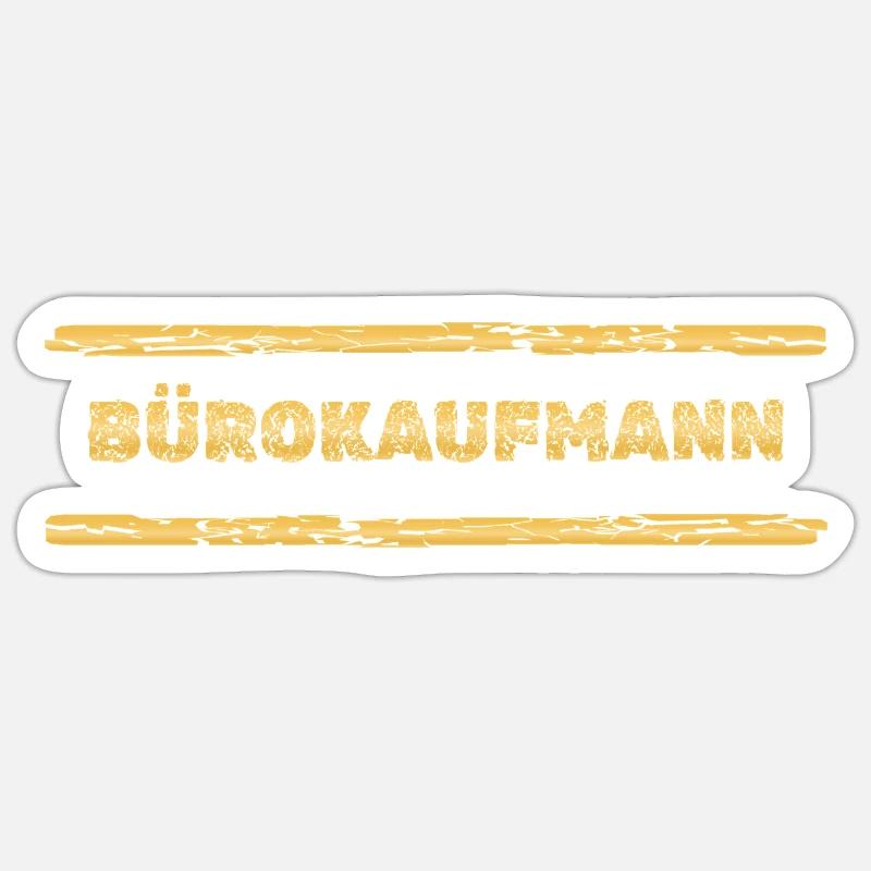 Profession : Employé de bureau - Sticker taille S (10 x 10 cm) - blanc mat