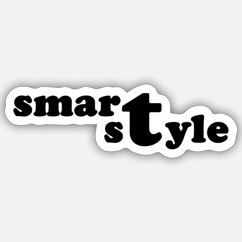 smart style | trendy Graffiti-Design - Sticker Größe S (10 x 10 cm) - Mattweiß