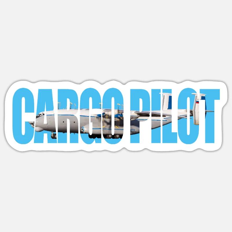 Cargo pilot An-22 - Sticker size S (10 x 10 cm) - white matte