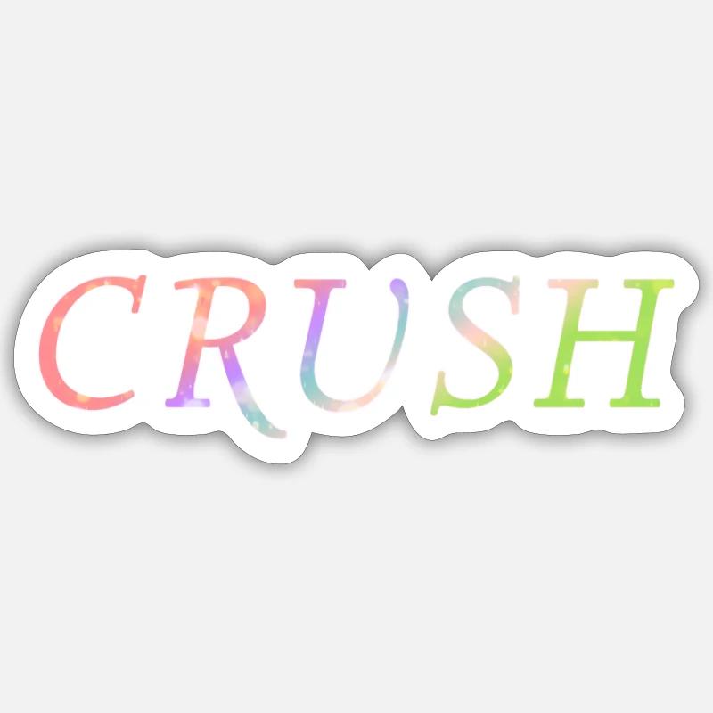 crush bunt - Sticker Größe S (10 x 10 cm) - Mattweiß
