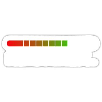 Loading Anxiety... - Sticker size S (10 x 10 cm) - white matte - Front