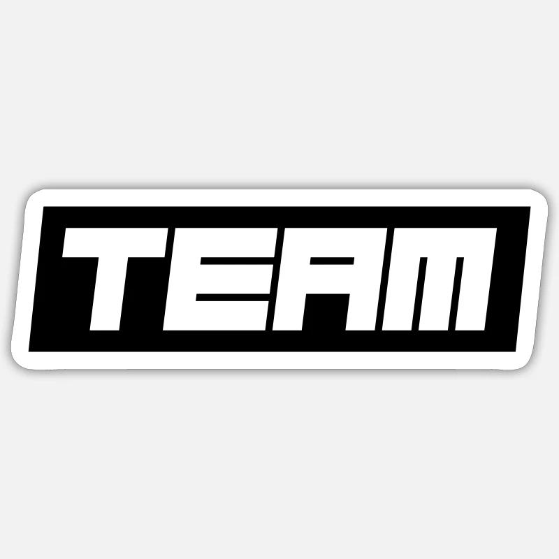 Team - Sticker Größe S (10 x 10 cm) - Mattweiß