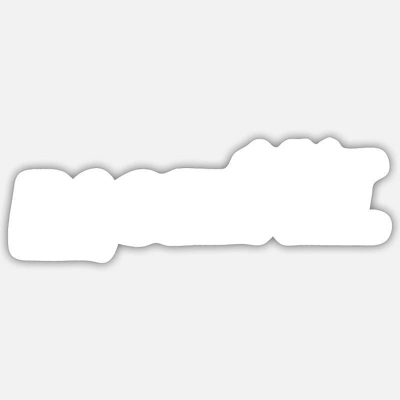 Baseball - Sticker Größe S (10 x 10 cm) - Mattweiß