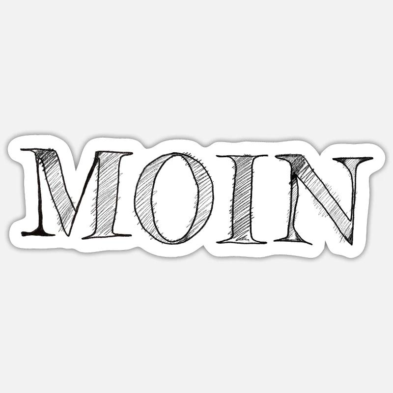 MOIN - Sticker Größe S (10 x 10 cm) - Mattweiß