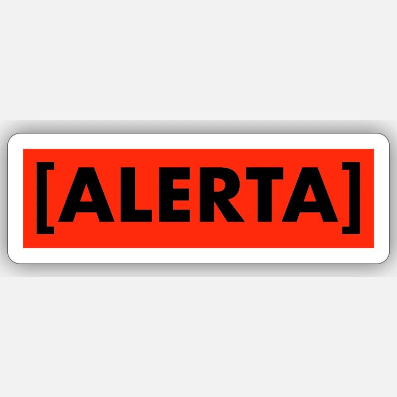 Alerta - Sticker taille S (10 x 10 cm) - blanc mat