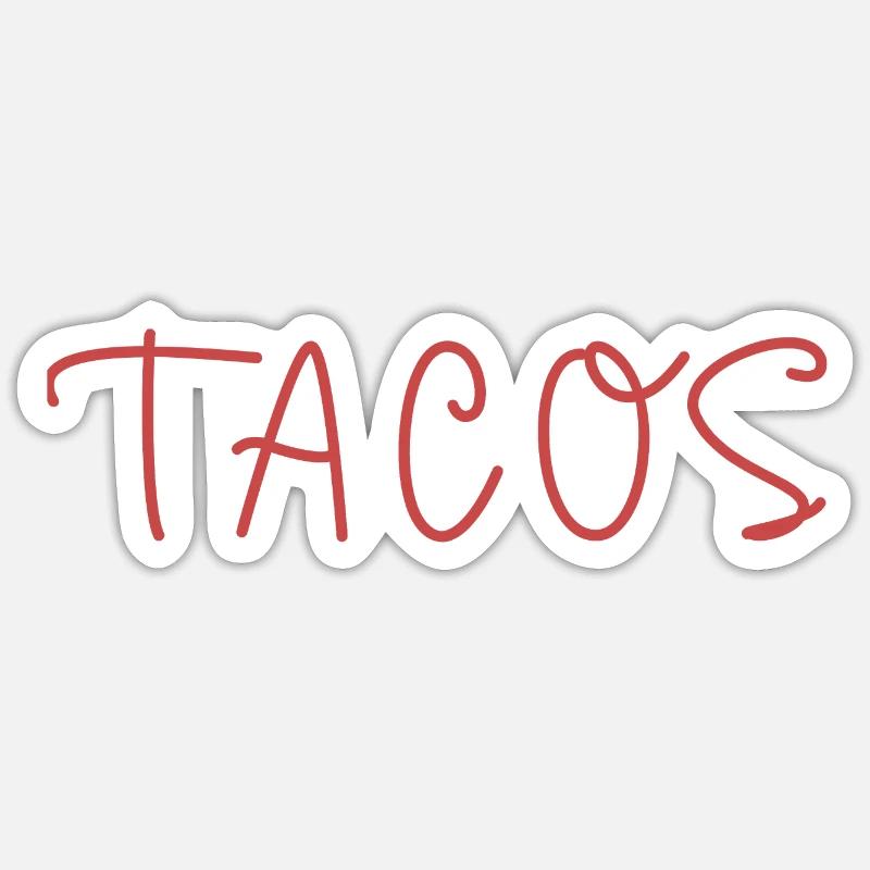 Tacos Text - Sticker size S (10 x 10 cm) - white matte
