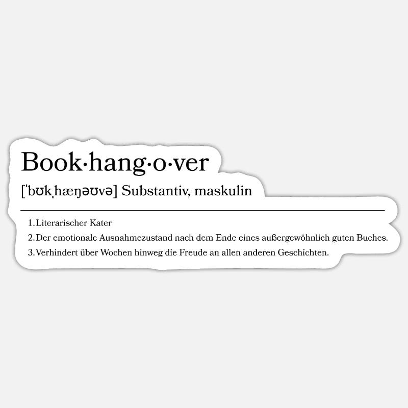 Bookhangover Sticker Größe S (10 x 10 cm)