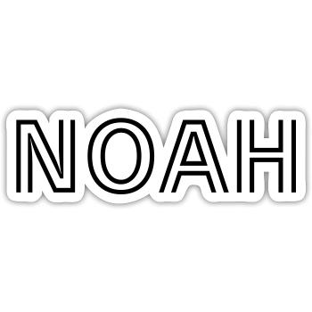 Noah - Sticker size S (10 x 10 cm) - white matte - Front
