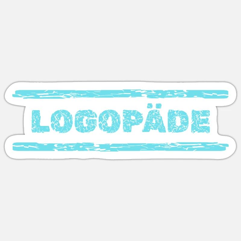 Logopaède - Sticker taille S (10 x 10 cm) - blanc mat
