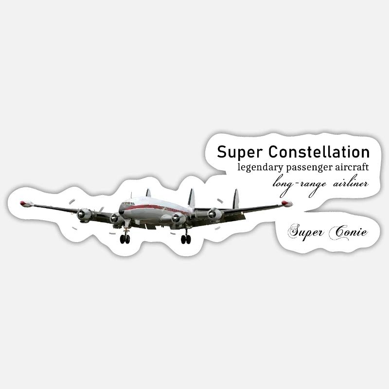 Super Constellation - Sticker Größe S (10 x 10 cm) - Mattweiß