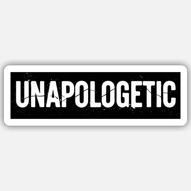 Unapologetic Authentics - Sticker size S (10 x 10 cm) - white matte