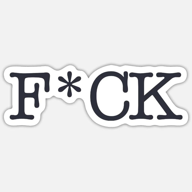 F_CK_Black - Sticker taille S (10 x 10 cm) - blanc mat