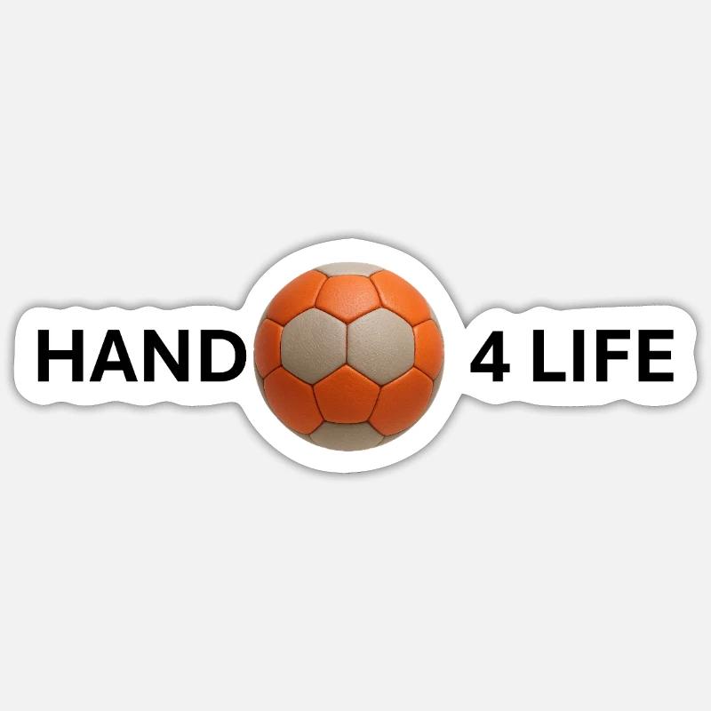HANDBALL 4 LIFE - Sticker taille S (10 x 10 cm) - blanc mat