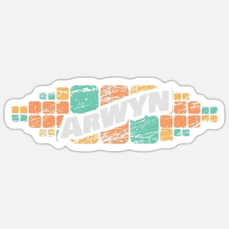 Arwyn - Sticker taille S (10 x 10 cm) - blanc mat
