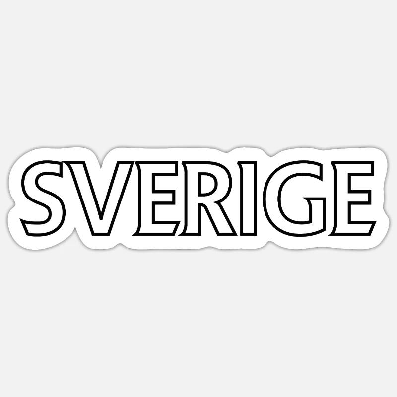 Suède - Sticker taille S (10 x 10 cm) - blanc mat