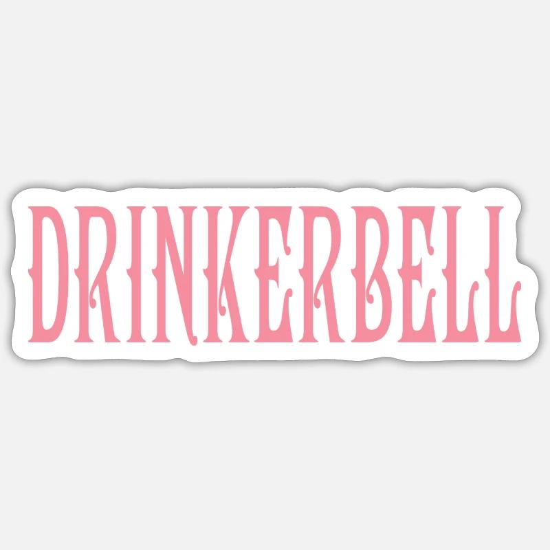 Drinkerbell - Sticker size S (10 x 10 cm) - white matte