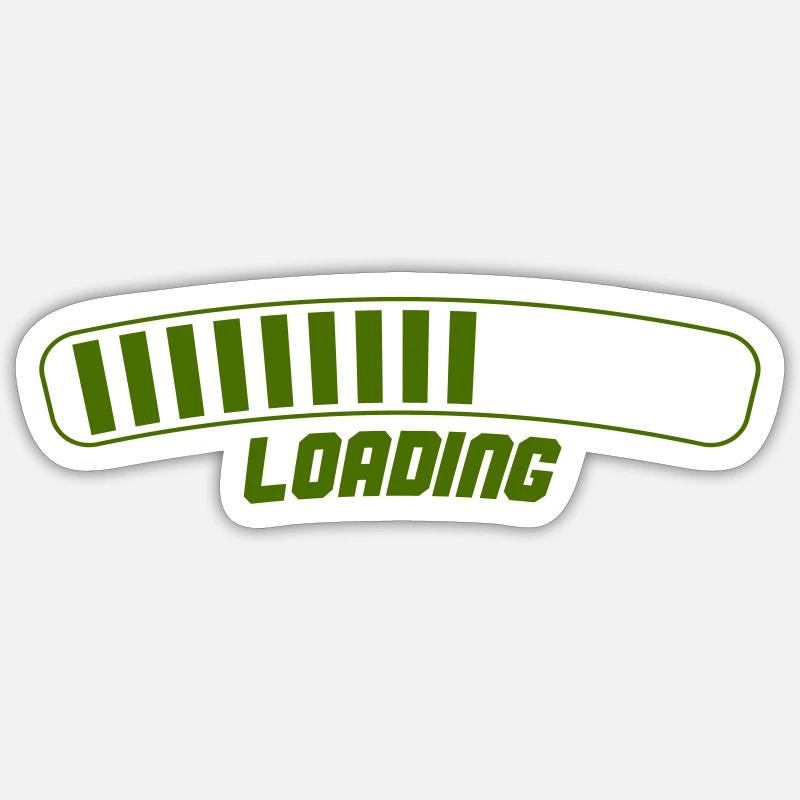 Retro Loading Screen Green Sticker size S (10 x 10 cm)