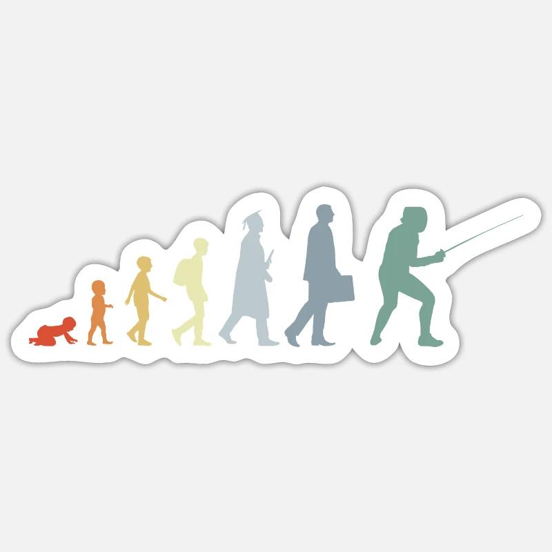 Fechter Evolution Sticker Größe S (10 x 10 cm)