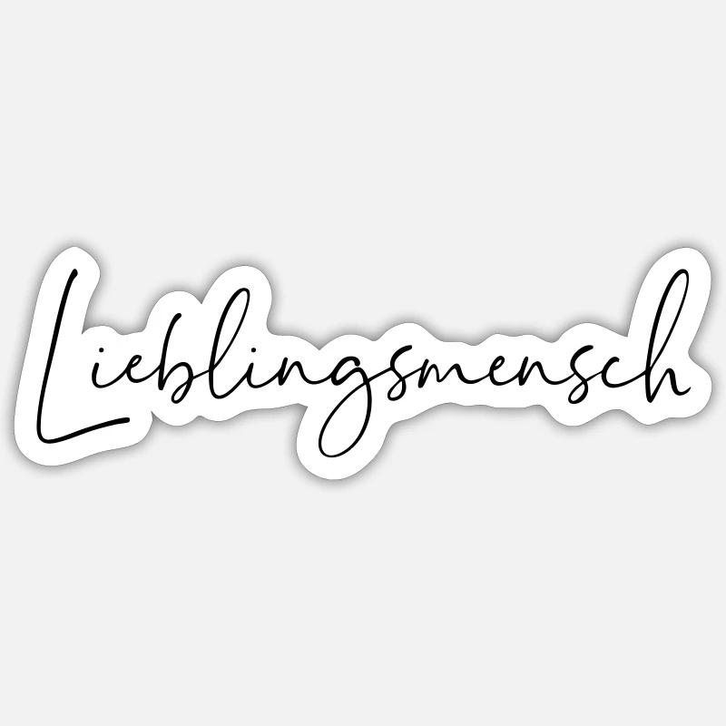 Personne préférée / Conception de l’écriture manuscrite Sticker taille S (10 x 10 cm)
