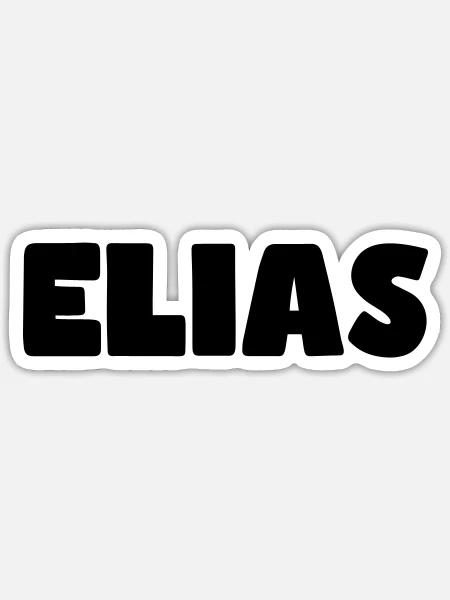 Elias Name - Sticker size S (10 x 10 cm) - white matte