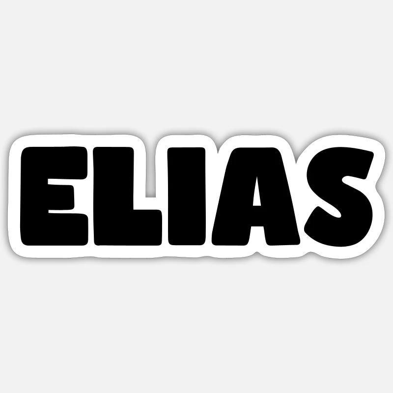 Nom d’Elias - Sticker taille S (10 x 10 cm) - blanc mat