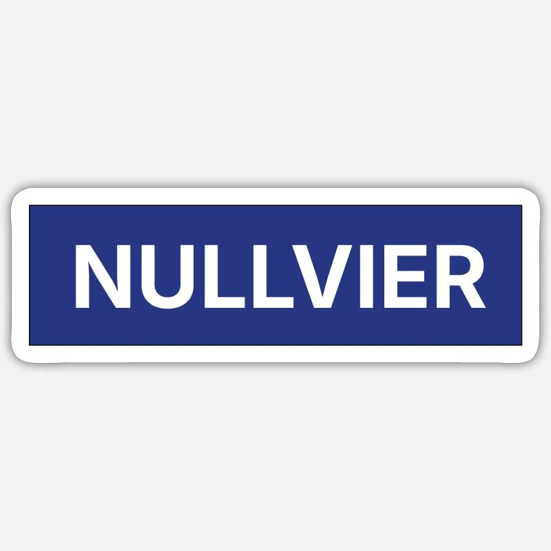 Logo de la boîte Nullvier - Sticker taille S (10 x 10 cm) - blanc mat