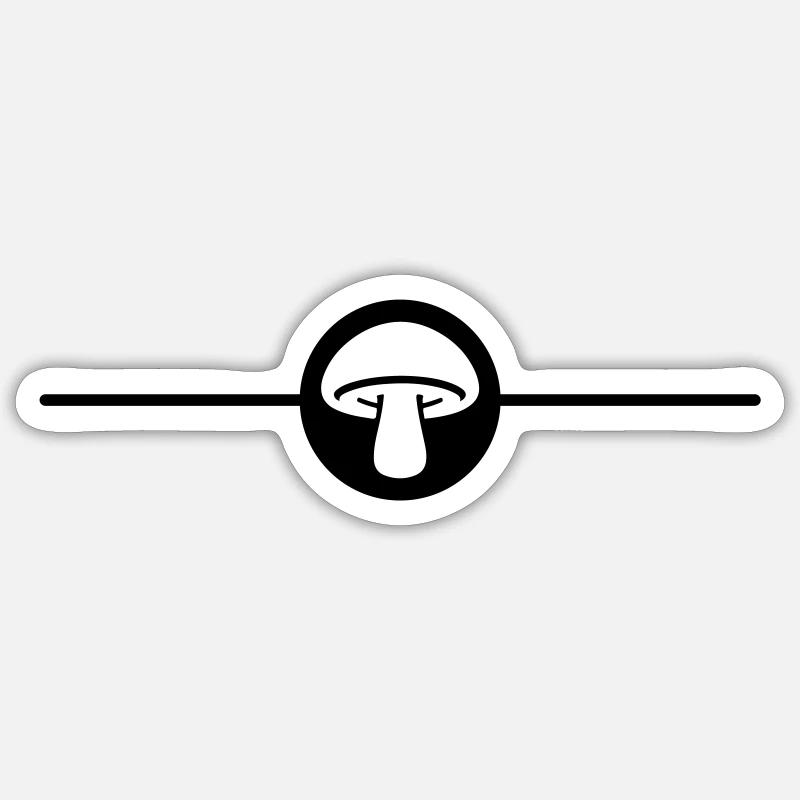 Mushroom Toadstool Icon - Sticker size S (10 x 10 cm) - white matte