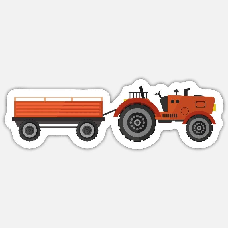 tractor - Sticker size S (10 x 10 cm) - white matte