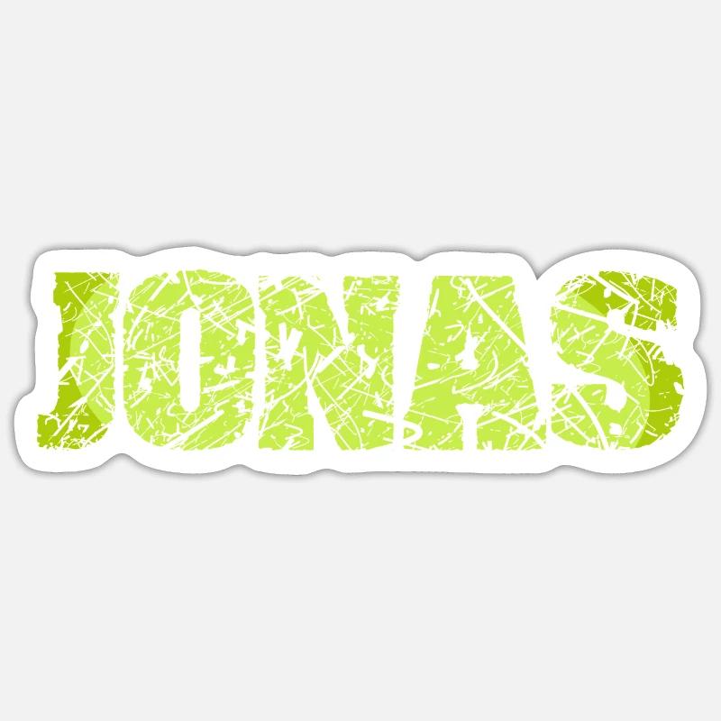 Name Jonas - Sticker Größe S (10 x 10 cm) - Mattweiß