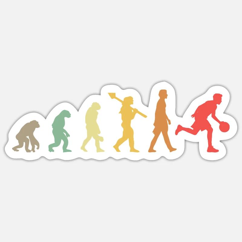 Evolution Basketball - Sticker size S (10 x 10 cm) - white matte