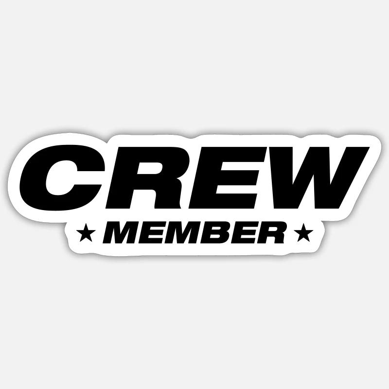 Crew Mitglied - Sticker Größe S (10 x 10 cm) - Mattweiß